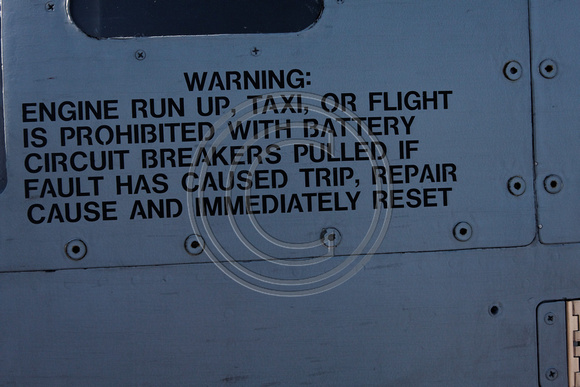 A-10 warning placard