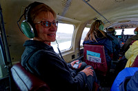 Pilot Sue prepares for takeoff.