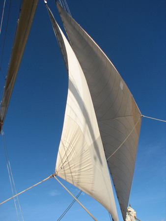 Blue sky and sails