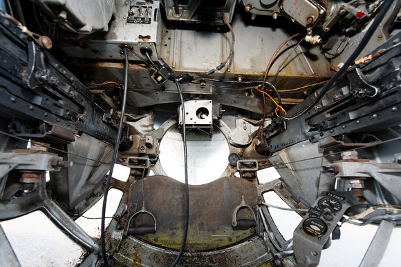 B-17 Ball Turret interior - gunners view